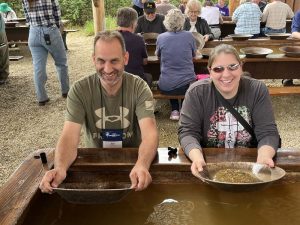 People panning for gold