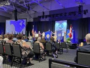 People sitting at presentation