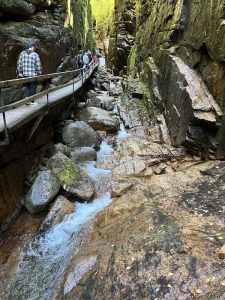 Walkway through canyon