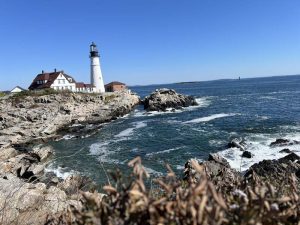 Lighthouse by water