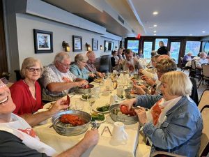 People sitting in restaurant